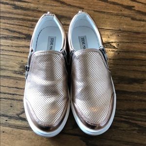 Rose gold Steve Madden sneakers